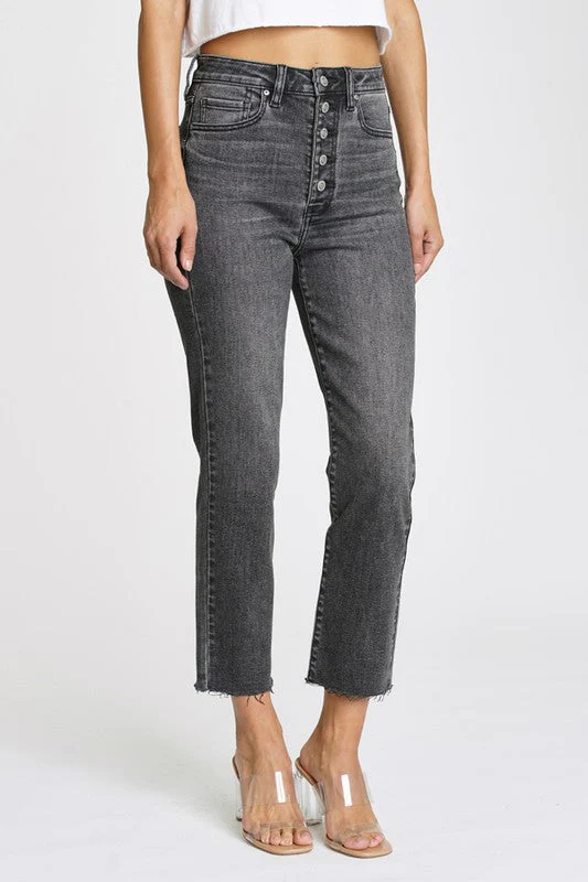 Ally Ultra High Rise Crop - Gray Area