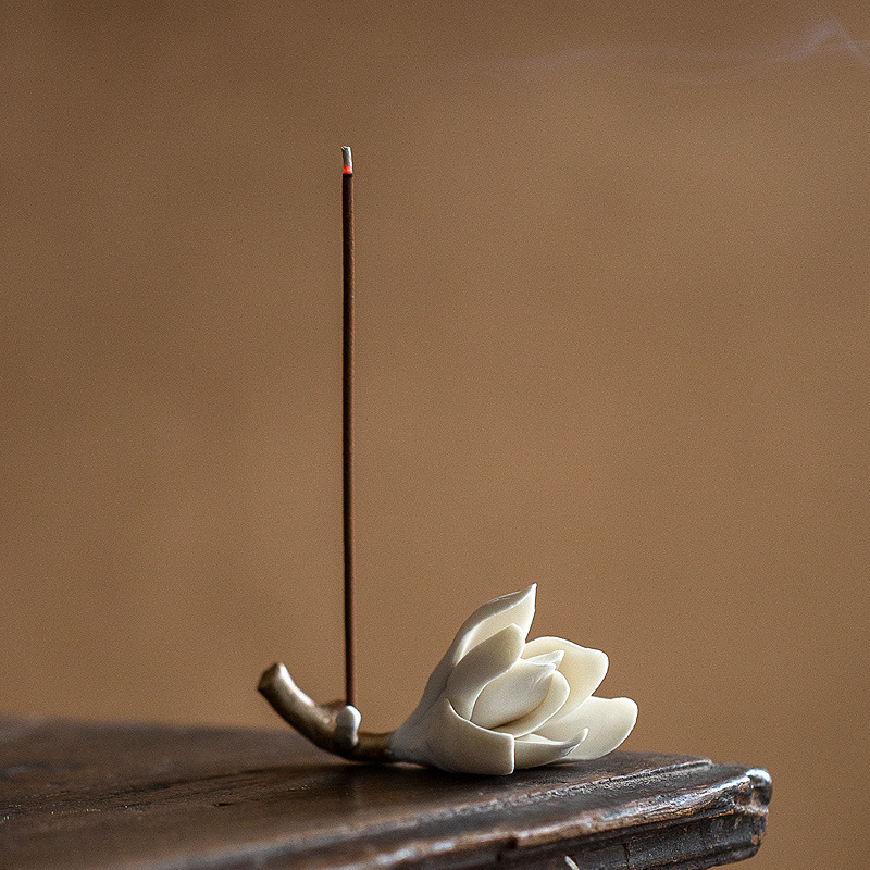 Gift Season FLASH Deal“Magnolia” - Handmade Ceramic Incense Holder/Stand